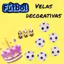 Combo Velas En Forma De Balón X6 + 2 Canchas De Fútbol