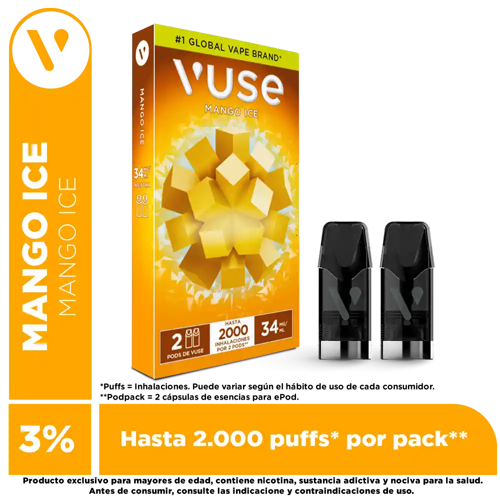 Vuse Go Vaporizador Podsmango Ice (34 Mg)