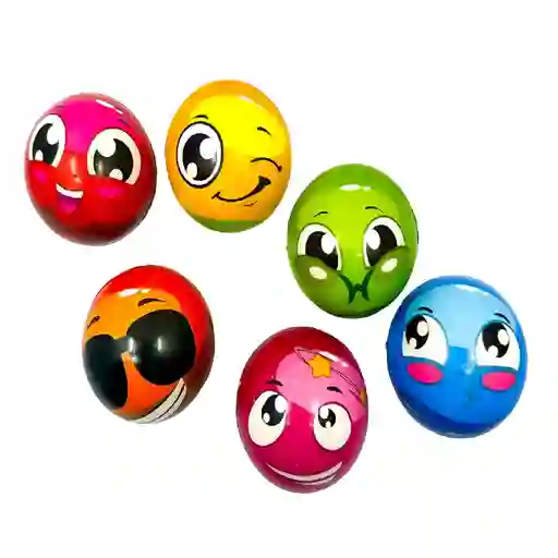 Pelotas Antiestres Emoji Caras Multicolor X 12 Unidades