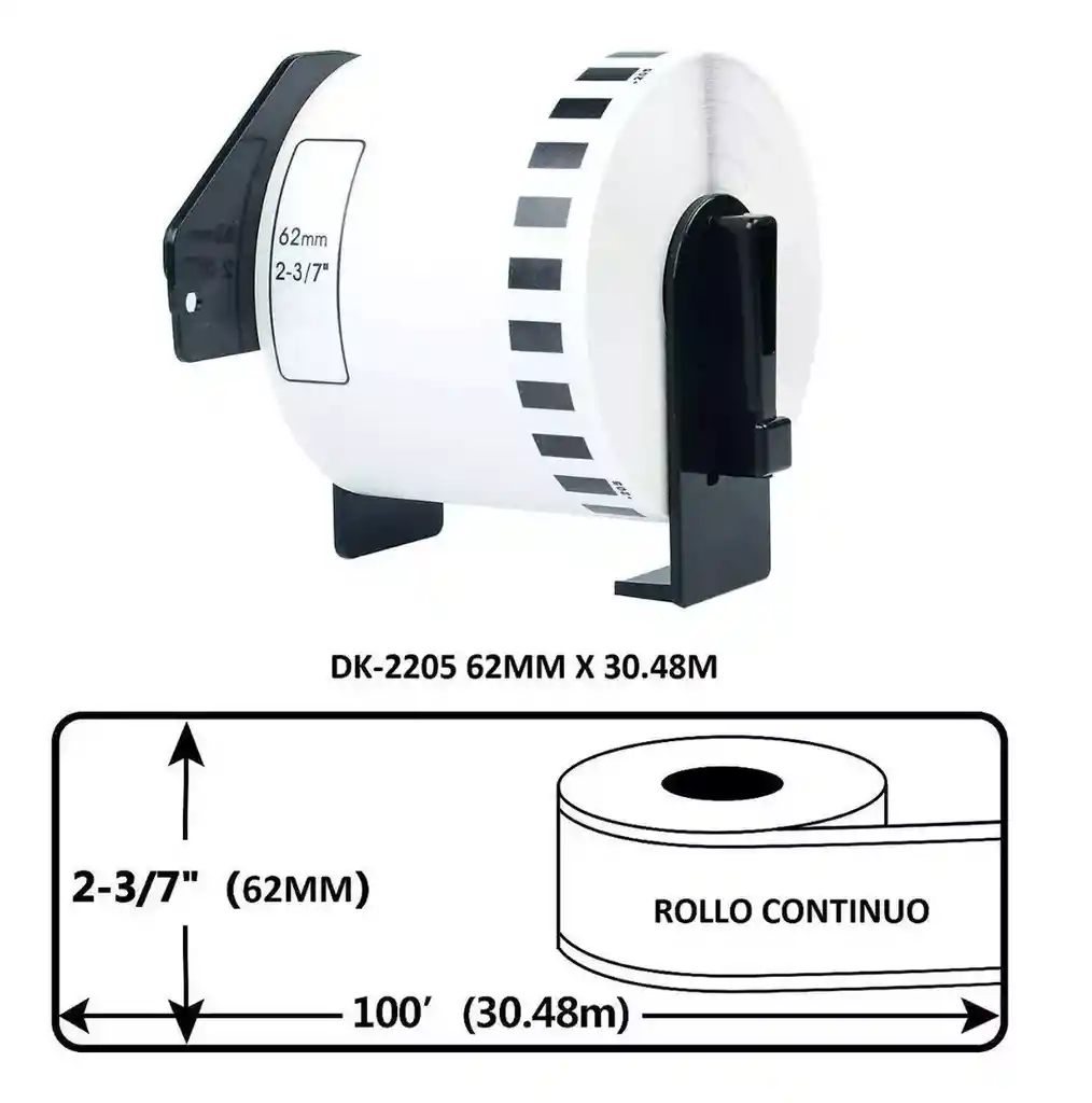 Rollo Impresora Brother Ql-500 Ql-570 Ql-800 Autoadhesivas Completo