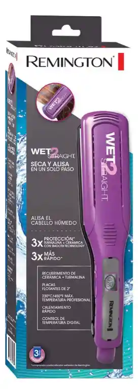 Plancha De Cabello Remington Style Therapy Wet2 Placa Delgad