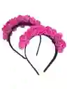 Diademas De Flores Rosadas Para Halloween X2 Und