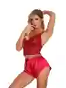 Conjunto Pijama Rojo Sexy Para Mujer, Lencería