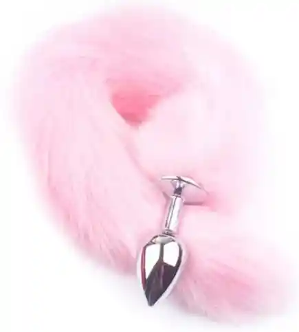 Plug Anal Cola De Zorro Rosada