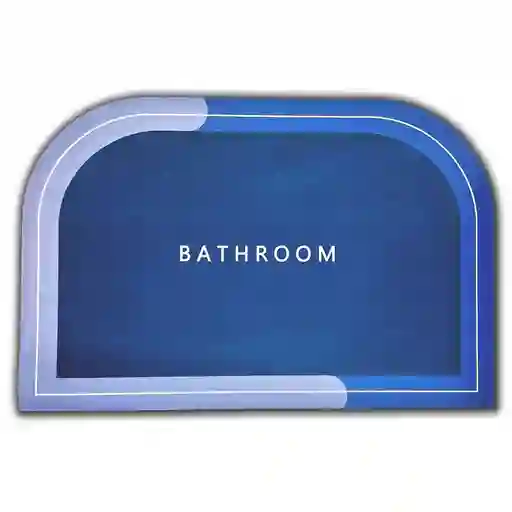 Tapete Baño Ducha Luna Antideslizante Absorbente Secado Rapido Azul Rey