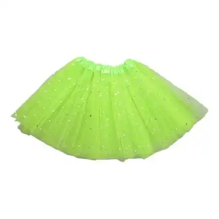 Tutu De Niña Color Verde Claro Con Lentejuelas Brillantes Escarchado Falda Ballet Malla Elástica Tutu Vestido Bailarina Disfraz Halloween