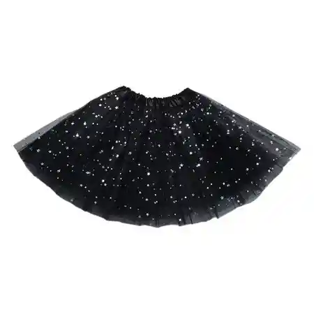 Tutu De Niña Color Negro Con Lentejuelas Brillantes Escarchado Falda Ballet Malla Elástica Tutu Vestido Bailarina Disfraz Halloween