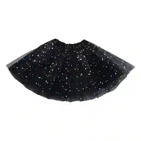 Tutu De Adulto Mujer Color Negro Con Lentejuelas Brillantes Escarchado Falda Ballet Malla Elástica Tutu Vestido Bailarina Disfraz Halloween