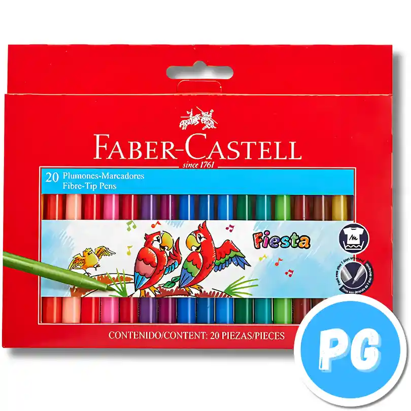 Paquete Plumon Faber Castell X20 Unds