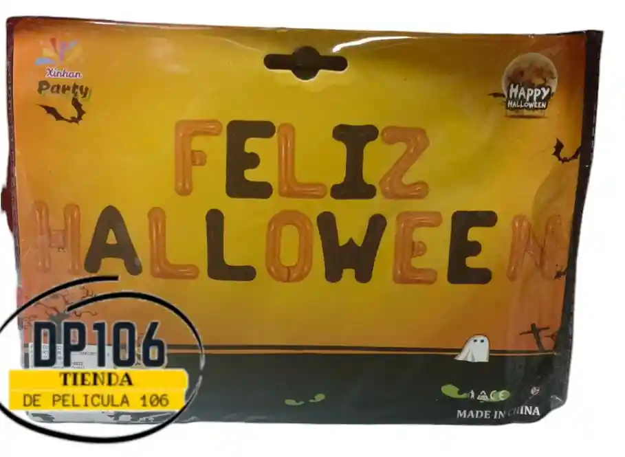 Feliz Halloween Globos Decoracion Letra A Letra R16