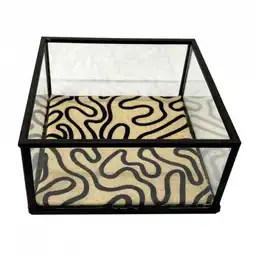 Caja Decorativa Concepts Square Boho 13x6cm Dorado