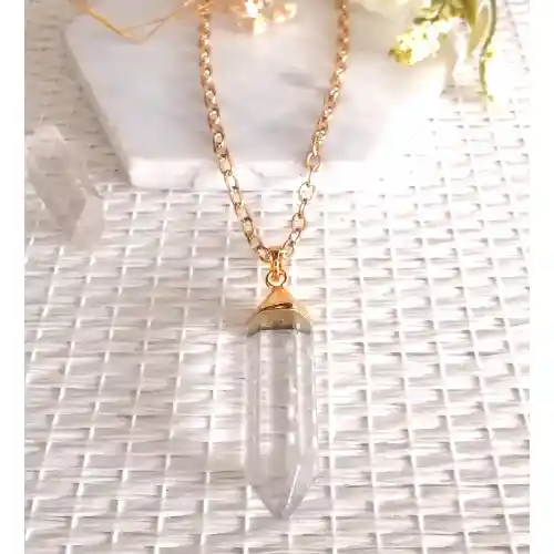 Collar Cuarzo Cristal Pendulo A Domicilio
