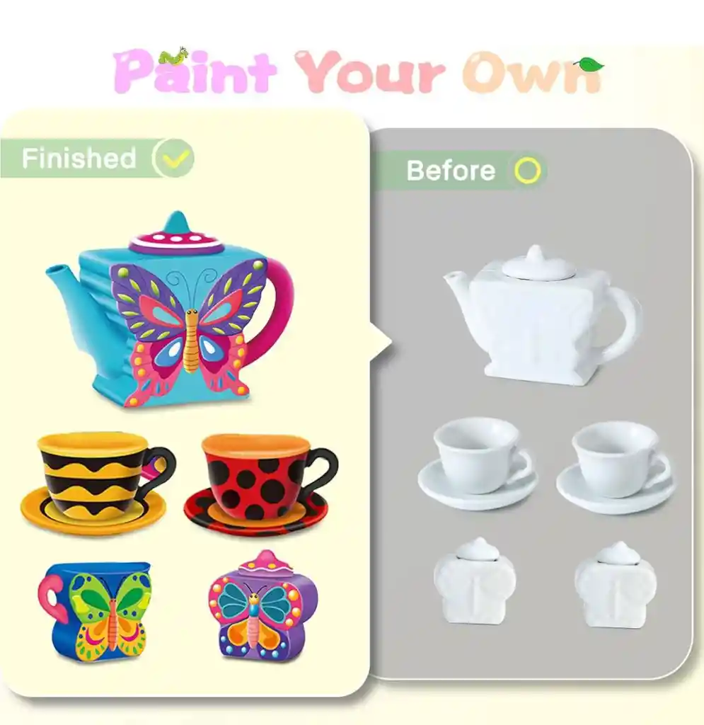 Juego De Niñas Pintar A Tu Estilo Ceramicas Mini De Te Cafe