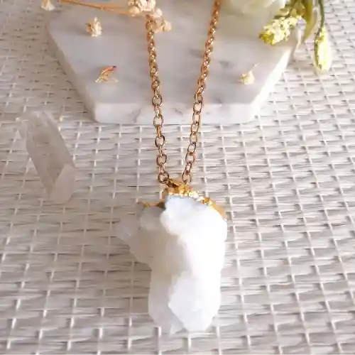 Collar Cuarzo Cristal En Bruto A Domicilio