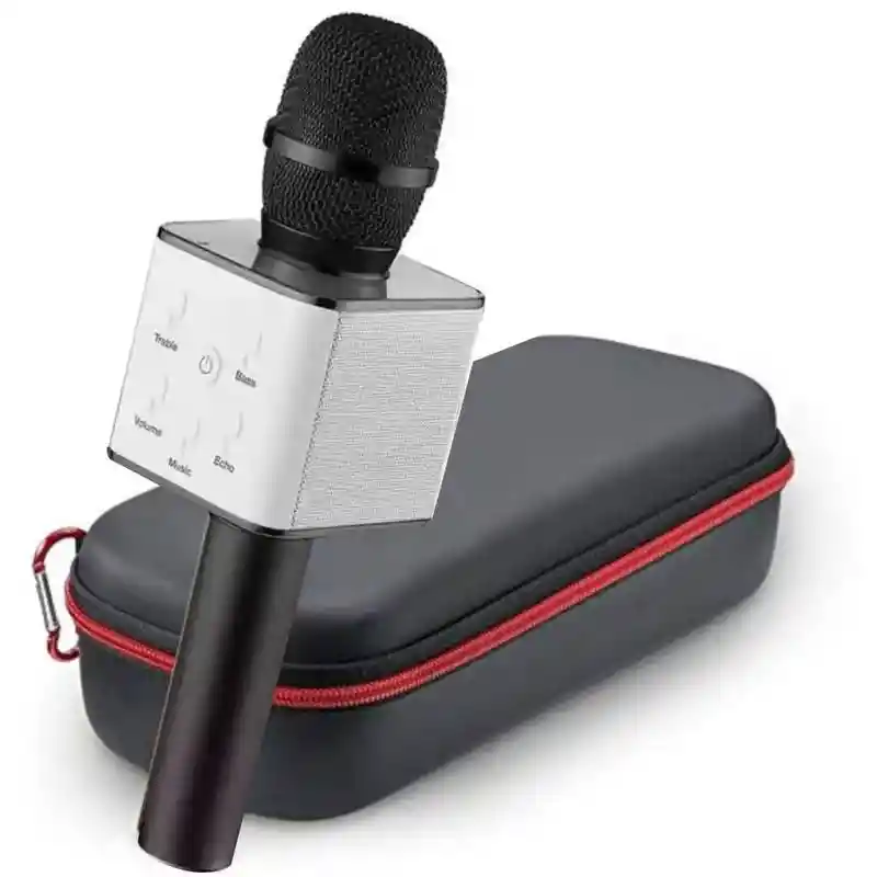 Micrófono Karaoke Q7 Parlante Bluetooth Recargable Usb Sd