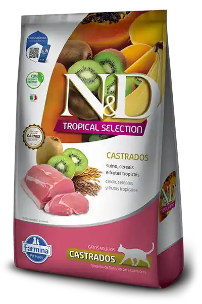 Alimento Nd Cat Adult Castrado Tropical Cerdo X1,5kg