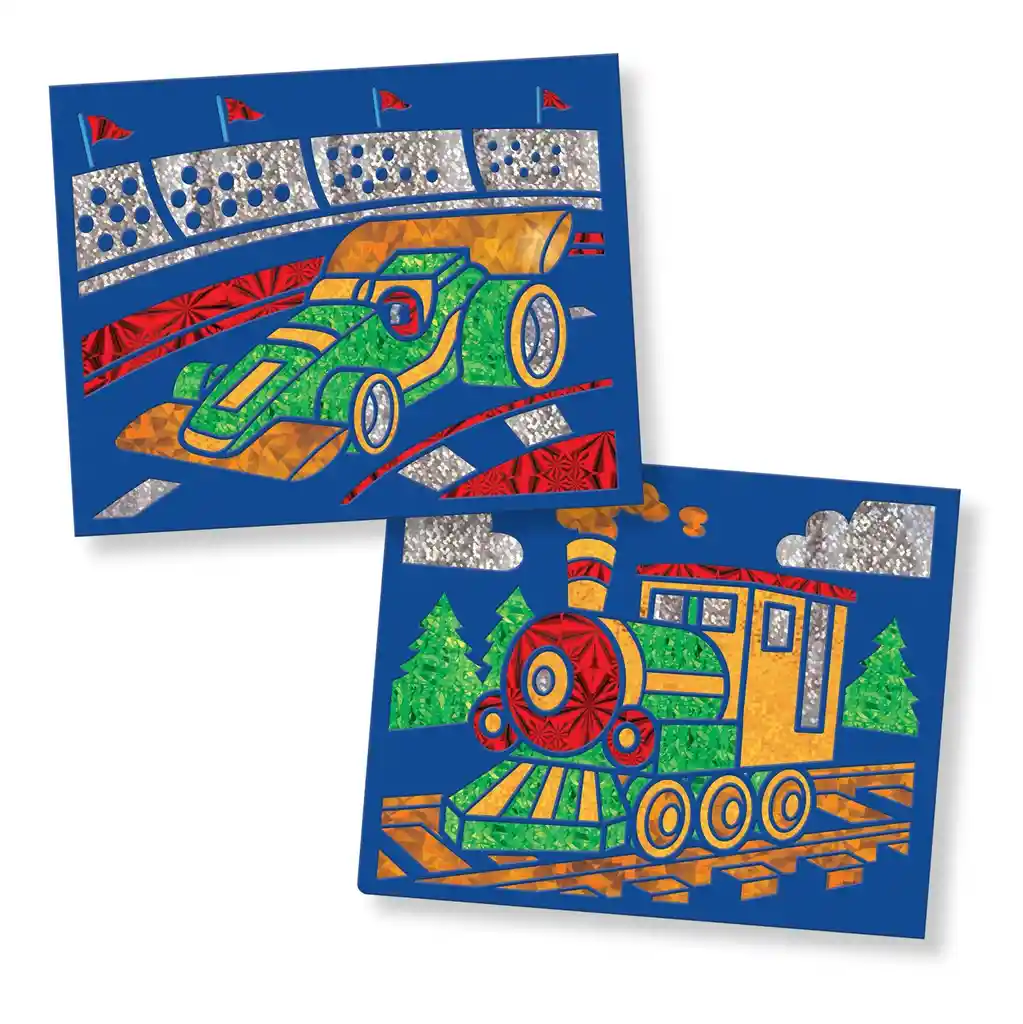 Libro De Actividades Script Vehículos Papel Aluminio Niños