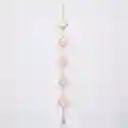 Pulsera Trebol Clov Piedra Rosada Dorado Rodinado