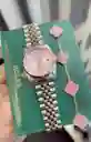 Pulsera Trebol Clov Piedra Rosada Dorado Rodinado