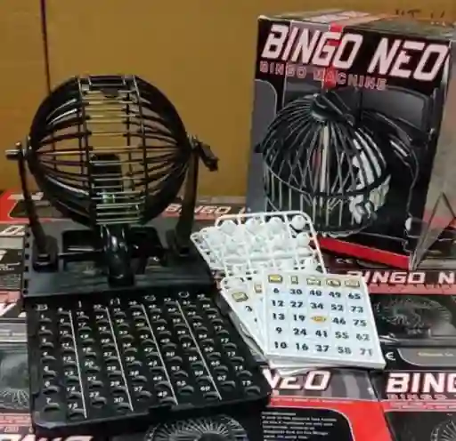 Juego De Mesa Familiar Bingo Metálico 75 Balotas