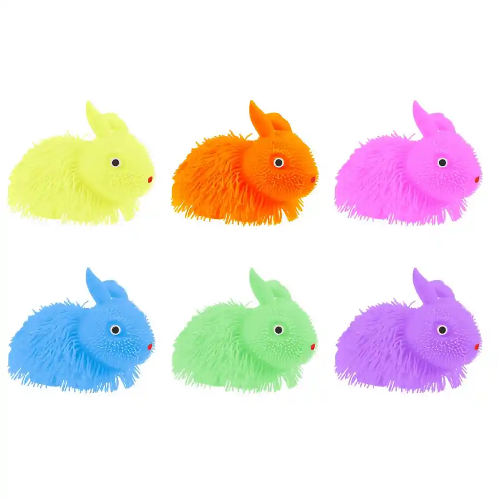 Peludito Conejo Apretable Antiestrés Juguete Luz Sensorial