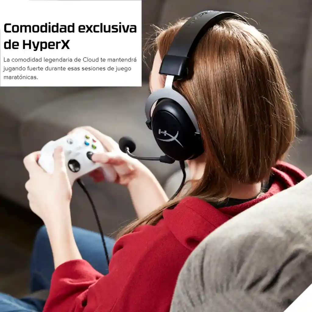 Hyperx Cloudx Diadema Gamer Pc Xbox One Y Series Xs Ps54