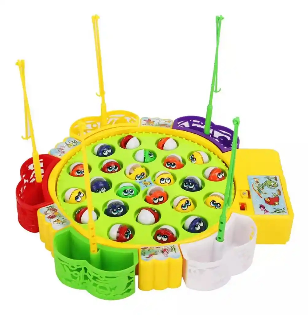 Juego De Pesca Grande Iman Juguete Giratorio Niños Juguete