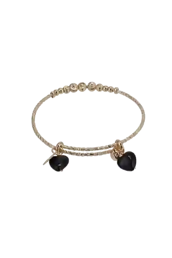 Pulsera Llamadora De Angeles Turmalina Hecha En Rodio