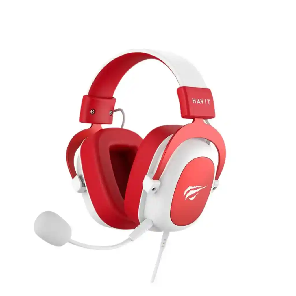 Diadema Gaming 3.5 Mm Havit Hc-h2002d Rojo/blanco
