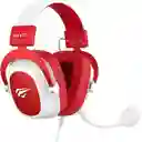 Diadema Gaming 3.5 Mm Havit Hc-h2002d Rojo/blanco