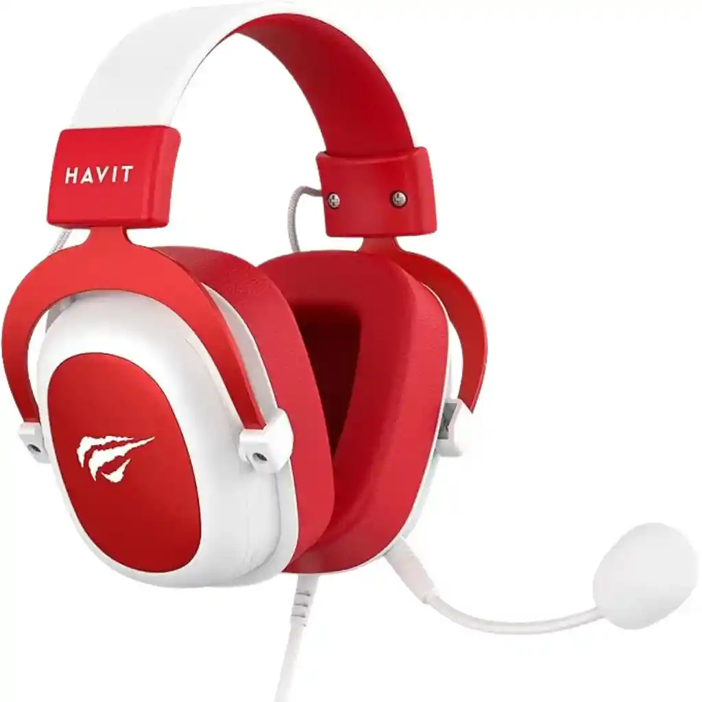 Diadema Gaming 3.5 Mm Havit Hc-h2002d Rojo/blanco