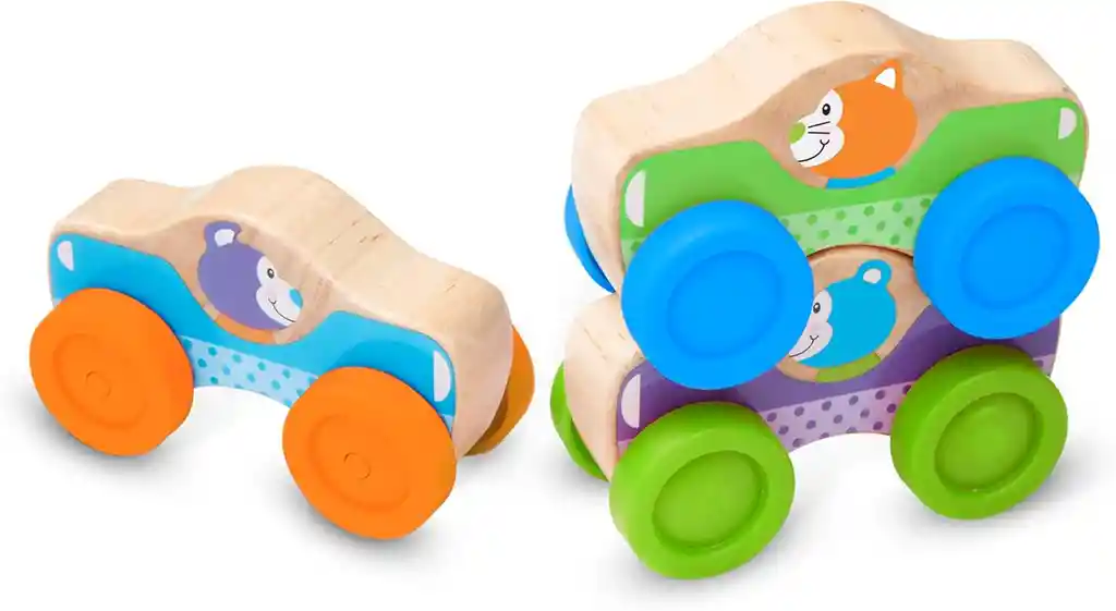 Juguete Didáctico Estimulación Carros Apilables Para Bebés