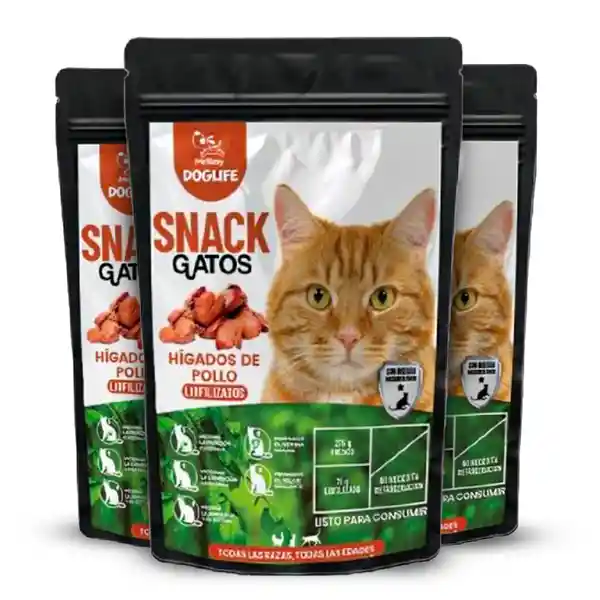 Snacks Para Gatos Barf Liofilizado Higado De Pollo, 3 Unidades