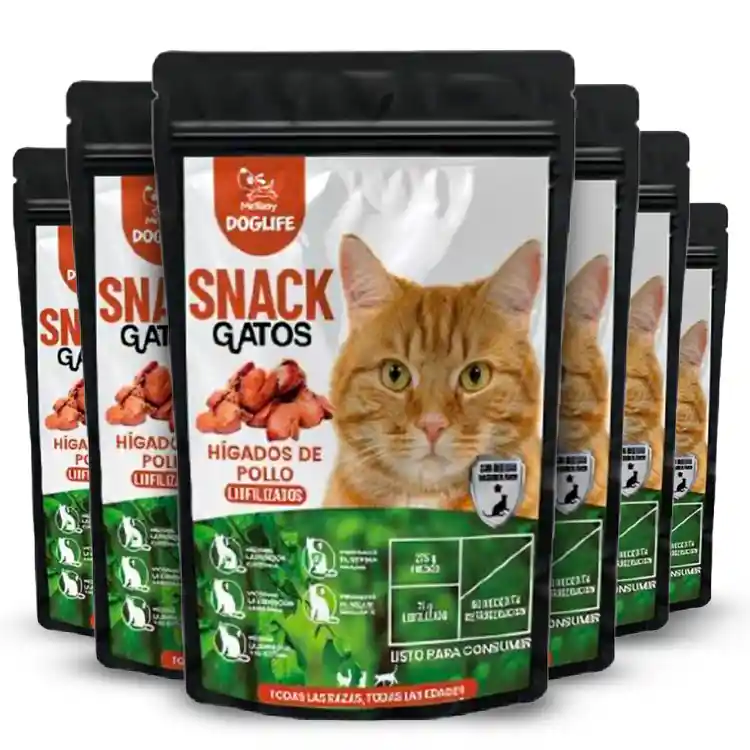 Snacks Para Gatos Barf Liofilizado Higado De Pollo, 6 Unidades