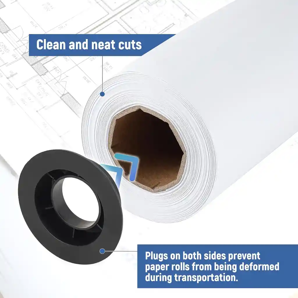 Papel Bond En Rollo 50 Metros X 61 Cm Para Plotter 75 Gramos