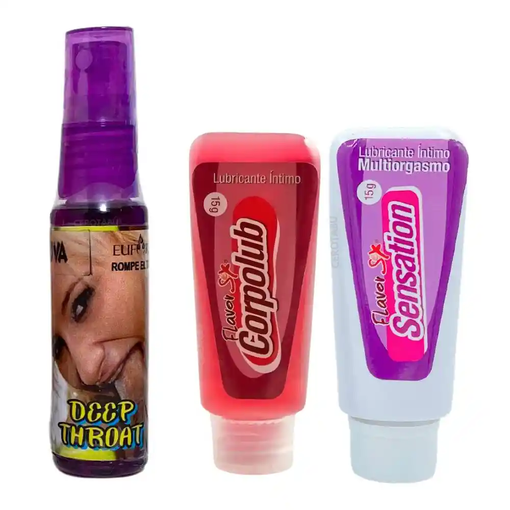 Kit Garganta Profunda + Lubricante Intimo Anal + Multiorgasmos