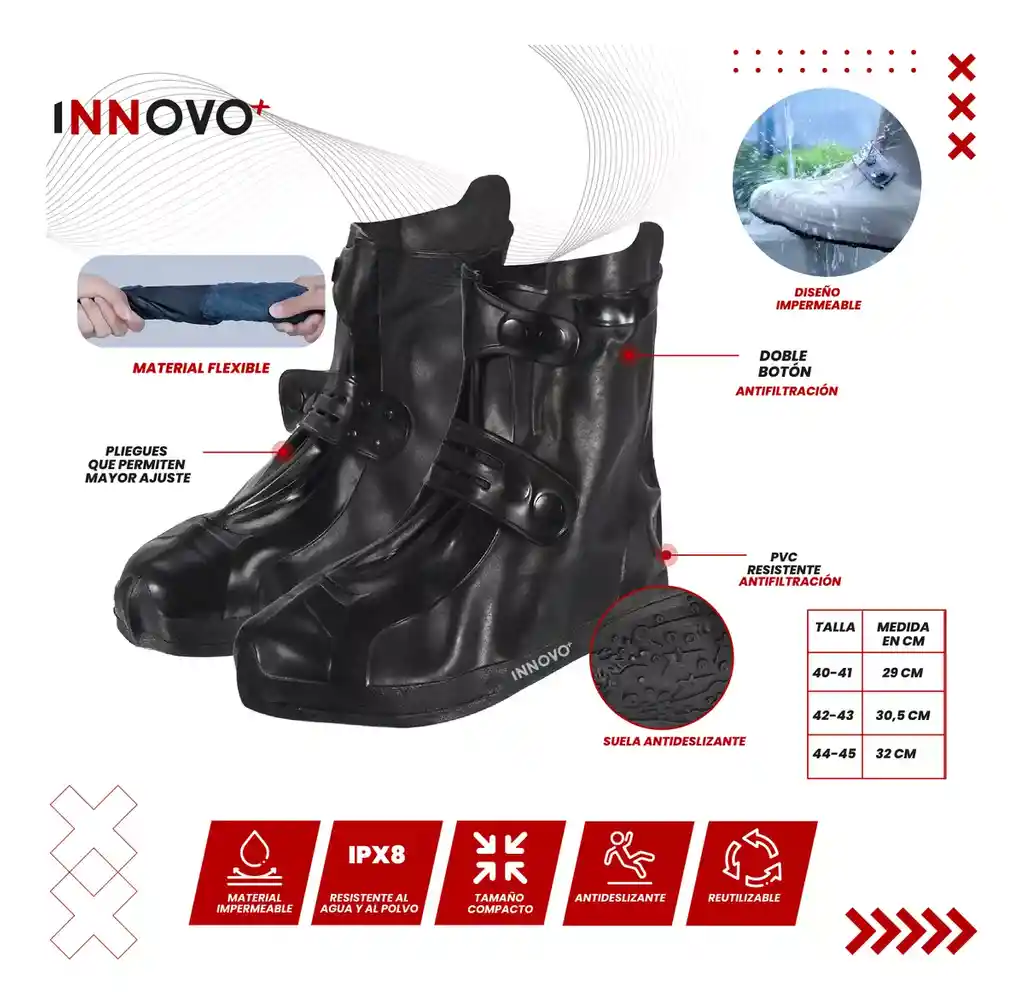 Zapatón Funda Impermeable Silicona Talla Grande 40 A 45