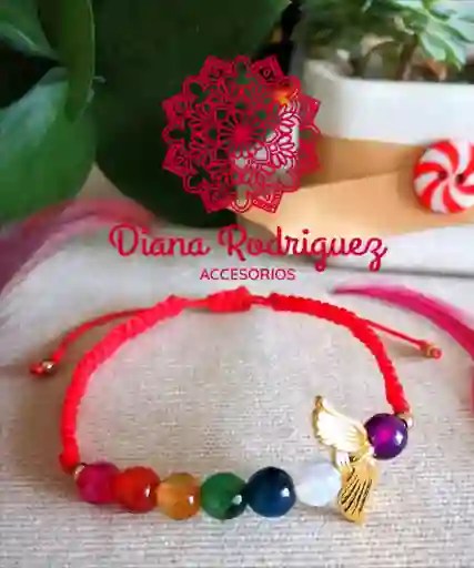 Pulsera 7 Chakras Dije Angel Hilo Rojo A Domicilio