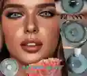 Lentes De Contacto Color Gris Azulado Halloween Disfraz