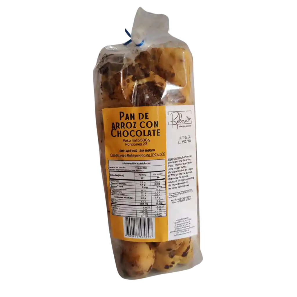 Pan De Arroz Chocolate (reborn) 500gr