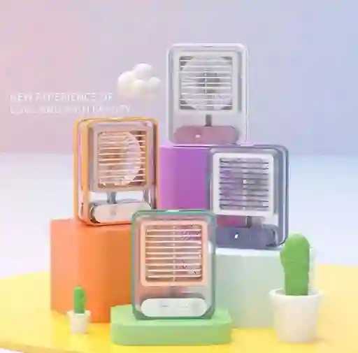 Mini Ventilador De Aire Frío Con Humificador