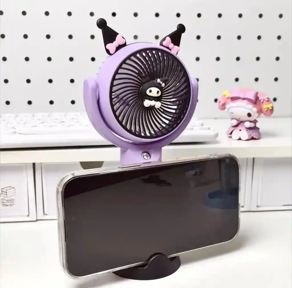 Ventilador De Cara Kuromi Con Aire Frío