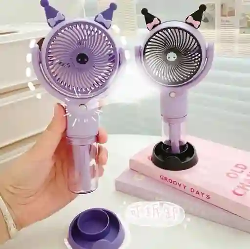 Ventilador De Cara Kuromi Con Aire Frío