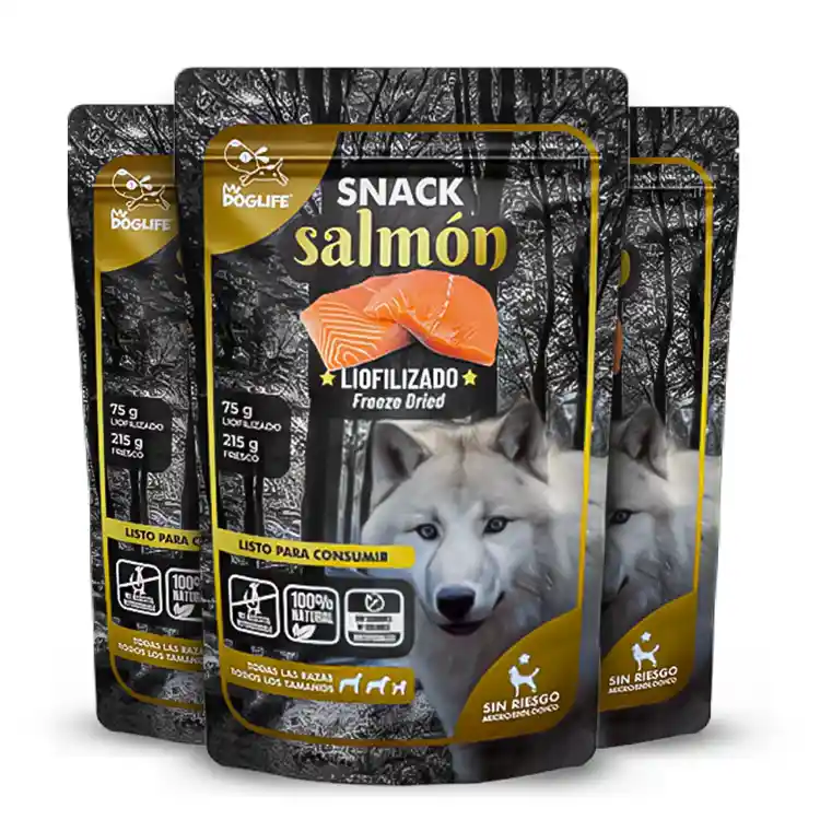 Snacks Para Perros Barf Liofilizado Salmón, 3 Unidades