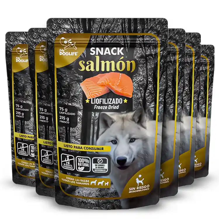 Snacks Para Perros Barf Liofilizado Salmón, 6 Unidades