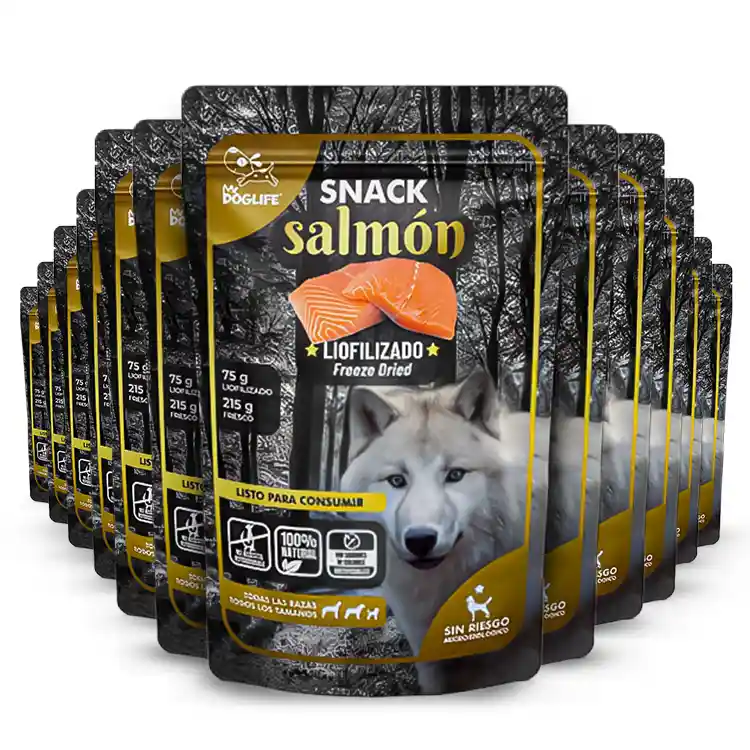 Snacks Para Perros Barf Liofilizado Salmón, 12 Unidades