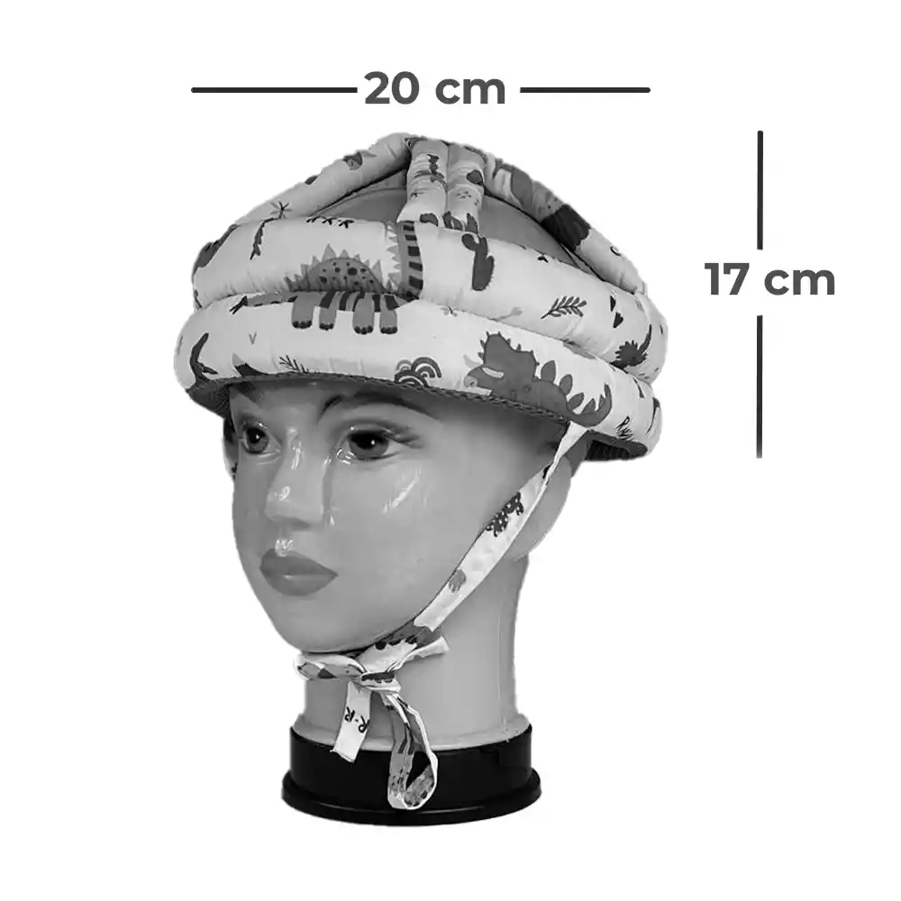 Casco Gorro Antigolpes Protector Seguridad Ajustable Para Bebé Focas Rosado