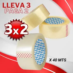 Cinta Transparente 2" X 40 Mts Camat Paga 2 Lleva 3