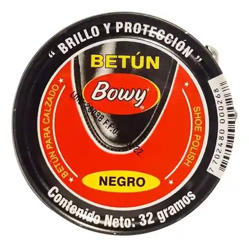 Betun En Pasta Bowy Negro Para Calzado 32gr