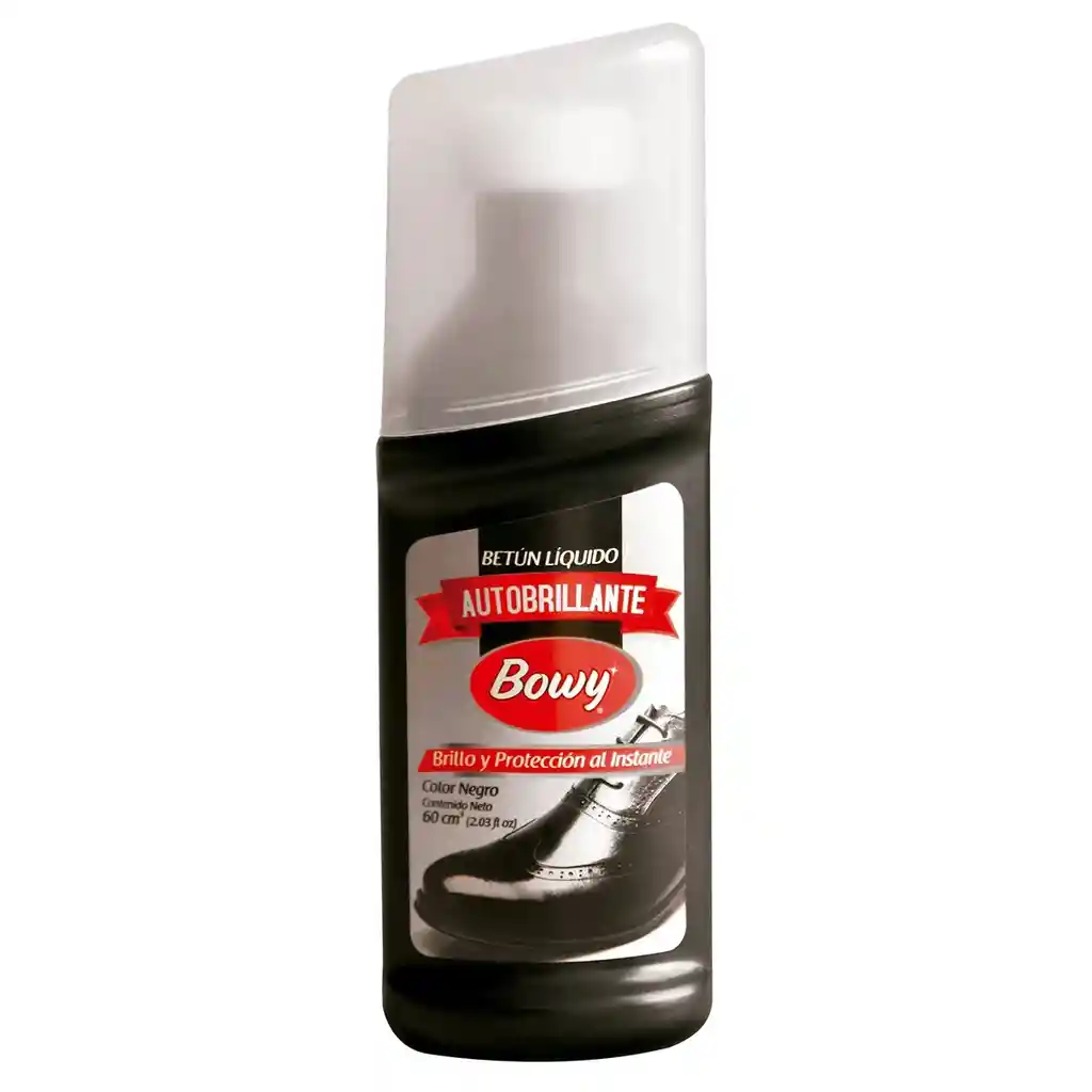 Betun Liquido Bowy Negro Para Calzado Autobrillante